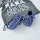 Newborn gift: Moxa booties for a boy, blue. Gift for newborn. babyshop. My Livemaster. Фото №6