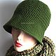 Dark green merino wool hat. Hats1. IRINA GRUDKINA Handmade Knitwear. Online shopping on My Livemaster.  Фото №2
