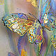 Весна... бабочки...ирисы -картина на шелке объемная, трехслойная. Картины. Светлана Логинова. Интернет-магазин Ярмарка Мастеров.  Фото №2