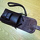 Order The LUNCH - 4 (koberna knop) Leather handbag on a belt.Manual firmware. Elena Borkova (divelen). Livemaster. . Classic Bag Фото №3
