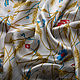 Ткань 100% шелк цвет белый Колоски от D&G Италия. Ткани. Ткани Материя. Интернет-магазин Ярмарка Мастеров.  Фото №2