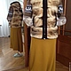 fur jacket with knit sleeves 'Deer', Outerwear Jackets, Ekaterinburg,  Фото №1