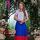 Linen dress 'Mother Russia' (tricolor), Dresses, St. Petersburg,  Фото №1