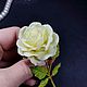 Брошь роза из полимерной глины оригинальный подарок девушке. Брошь-игла. Сказка - броши и серьги ручной работы. Интернет-магазин Ярмарка Мастеров.  Фото №2