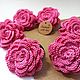 Order Hair clips and hair bands: Jewelry Elastic band for hair pink roses. Knit for you (Irina). Livemaster. . Hairpins and elastic bands for hair Фото №3