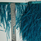 Материалы для творчества handmade. Livemaster - original item Trim of ostrich feathers 10-15 cm laguna. Handmade.