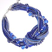 Украшения handmade. Livemaster - original item Blue Berry Necklace Beads Indigo Royal Blue Silver. Handmade.