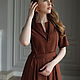 PETRA women's business dress made of natural chocolate-colored fabrics. Dresses. BRAGUTSA. My Livemaster. Фото №5