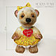 Мишка Тедди Любочка с сердцем. Мишки Тедди. Morya Toys. магазин Марины Еретновой. Интернет-магазин Ярмарка Мастеров.  Фото №2