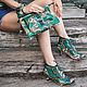 Shoes made of genuine leather Python Michele. Summer leather ankle boots, Shoes, Denpasar,  Фото №1