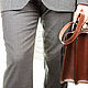 Men's leather briefcase 'Avantage' brown. Men\'s bag. Russian leather Guild. My Livemaster. Фото №5