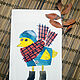 Авторская открытка "Воробей в клетчатом шарфике", Открытки, Новосибирск,  Фото №1