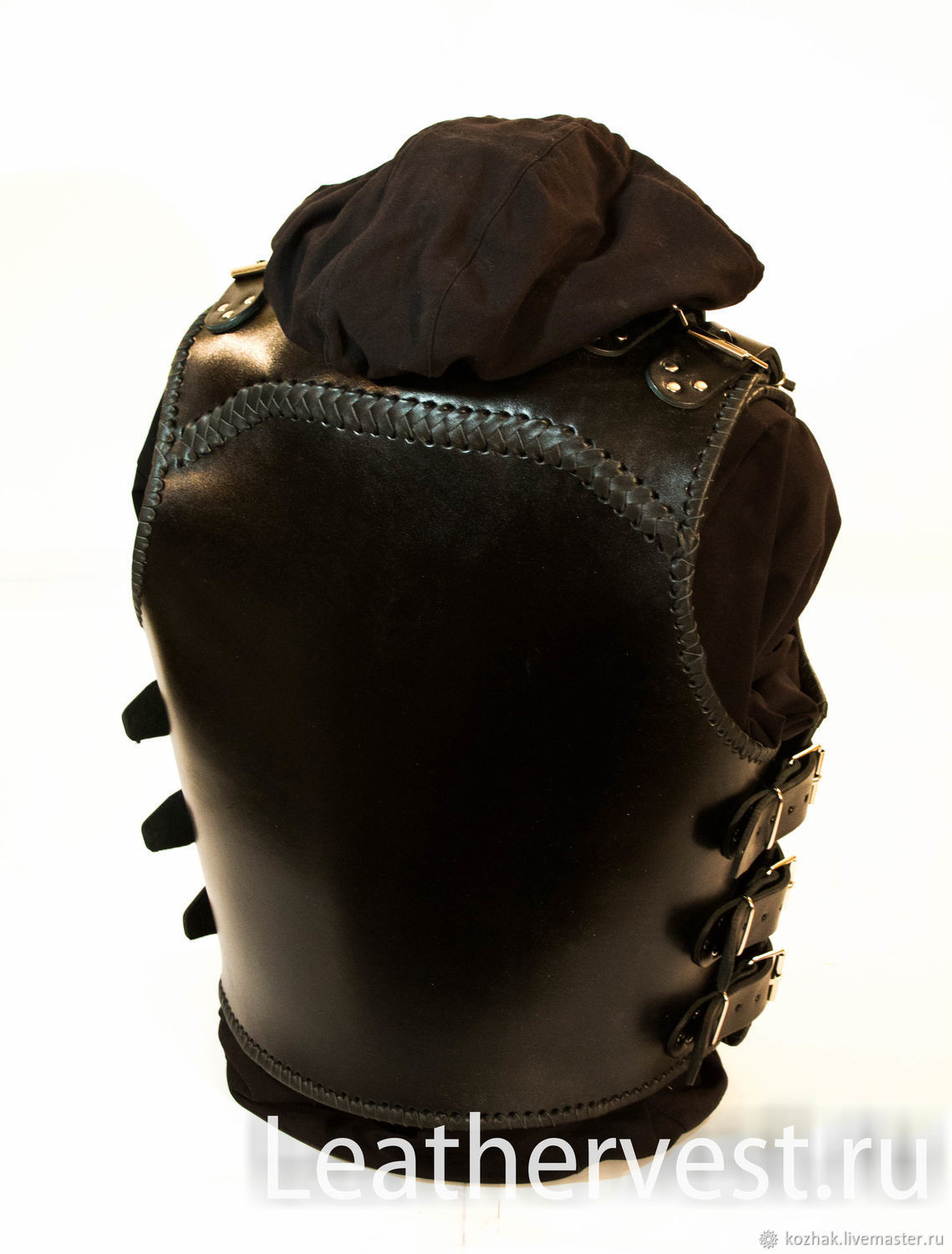 Motorcycle heavy leather vest купить на Ярмарке Мастеров