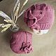 Children's knitted hat with a flower, 'dusty rose', r-r 44-50, Baby hat, St. Petersburg,  Фото №1