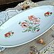 Винтаж: Антикварное блюдо "Маки". НКМП. 1937-1947 гг. РСФСР. Тарелки винтажные. 'Советское Наследие'. Ярмарка Мастеров.  Фото №4