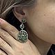 Серьги с хромдиопсидами. Серьги классические. Natura Silverica. Интернет-магазин Ярмарка Мастеров.  Фото №2