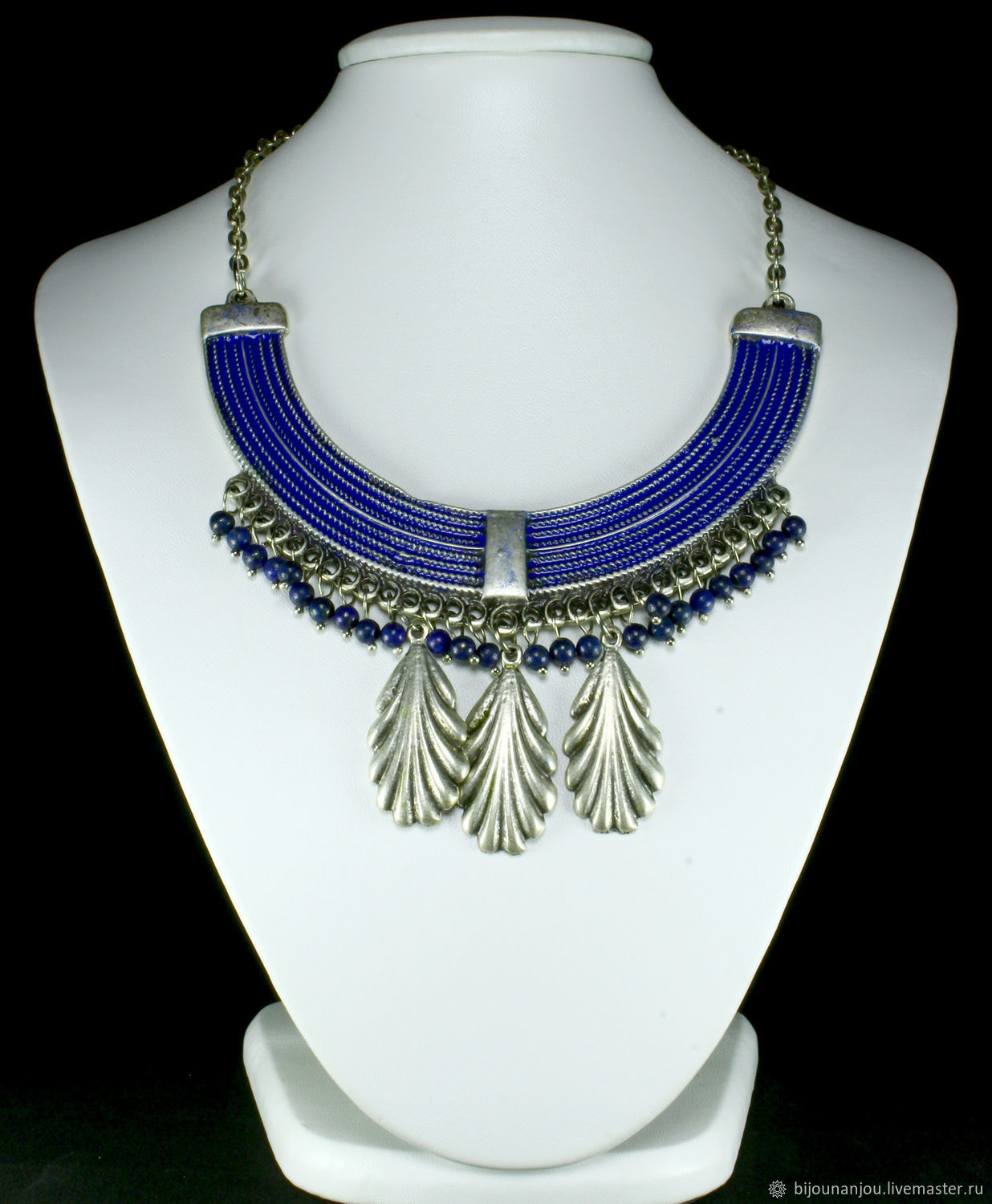 Melchior necklace with silver, lapis lazuli and enamel, Necklace, Yerevan,  Фото №1