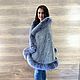 Order Exclusive cashmere cape 'Firebird' with Arctic fox fur. Olga Lavrenteva. Livemaster. . Ponchos Фото №3