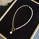 Pearl asymmetric gold-plated chain Necklace, Necklace, Novosibirsk,  Фото №1