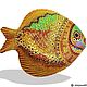 Wall panels decorative gold fish. Pictures. Paint glass (vtatyana66). Online shopping on My Livemaster.  Фото №2