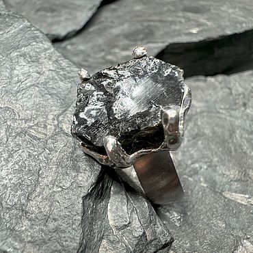 Титановое кольцо с морионом "Ti". . Украшения ручной работы - Ярмарка Мастеров Украшения ручной работы. Ярмарка Мастеров - ручная работа Титановое кольцо с морионом "Ti". Handmade.