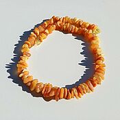 Работы для детей, handmade. Livemaster - original item Amber beads made of natural amber yellow yolk. Handmade.