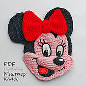 Материалы для творчества handmade. Livemaster - original item Crochet applique pattern. Charming Minnie and Mickey Mouse appliques.. Handmade.