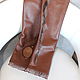 Long Leather Fingerless Gloves Evening Brown Women gloves. Mitts. LoraLeather. Online shopping on My Livemaster.  Фото №2