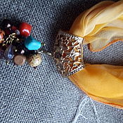 Украшения handmade. Livemaster - original item Shawl-Beads-necklace with bail and pendant. Handmade.