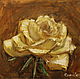evening rose. Oil on canvas, 40 x 50 cm, 2018, Pictures, Moscow,  Фото №1