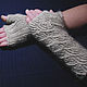 Women's knitted fingerless gloves Clouds. Mitts. Warm Yarn. My Livemaster. Фото №4