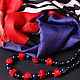 The transformer necklace from silk ultramarine and red and natural stones. Necklace. Butik4you. My Livemaster. Фото №5