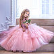 The dress is elegant in a floor for girls tulle Pink cloud. Dresses. Shanetka. Ярмарка Мастеров.  Фото №6