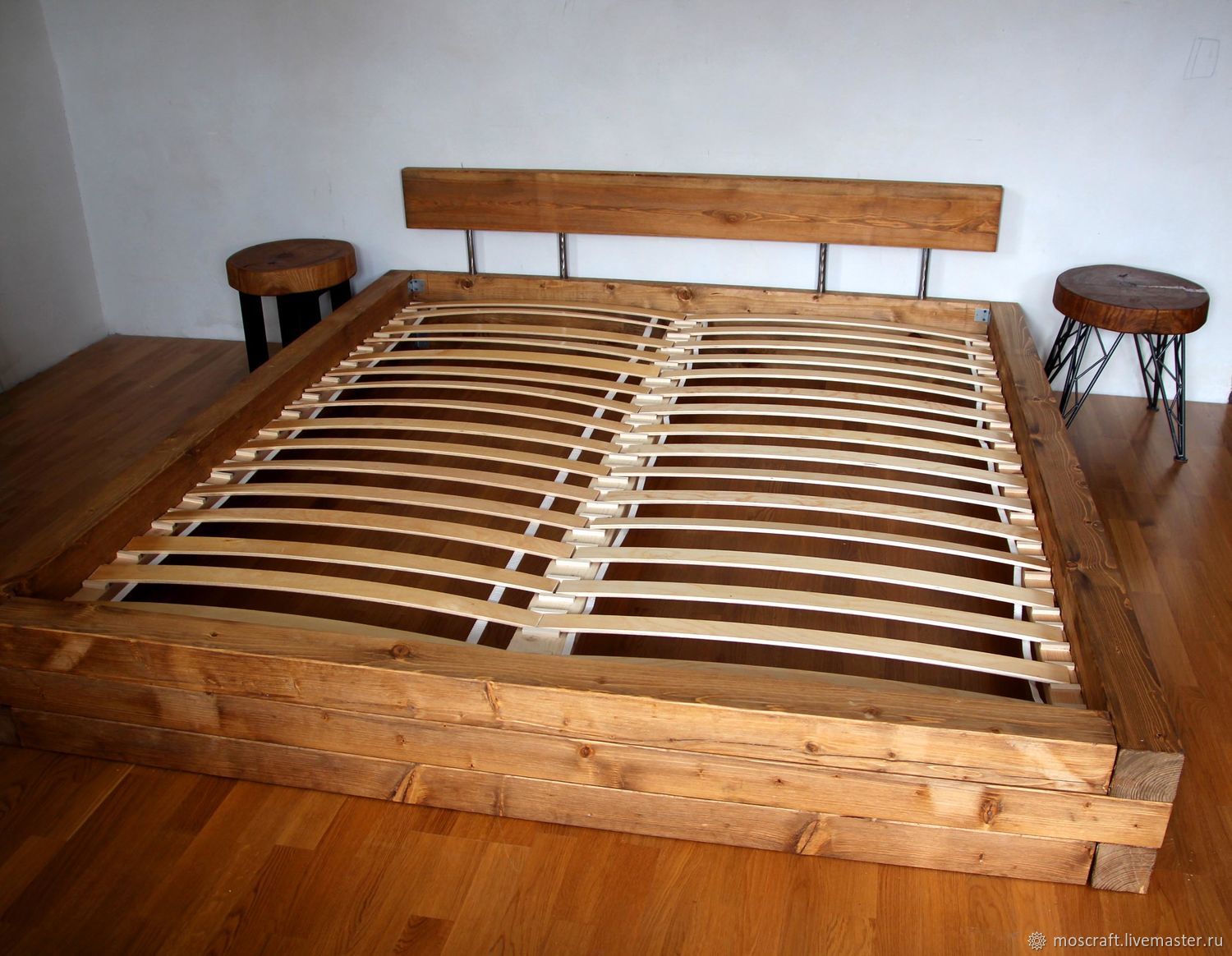 Кровать из брусков