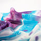 Silk turquoise-purple scarf, chiffon. Wraps. ArtBeklov. My Livemaster. Фото №6