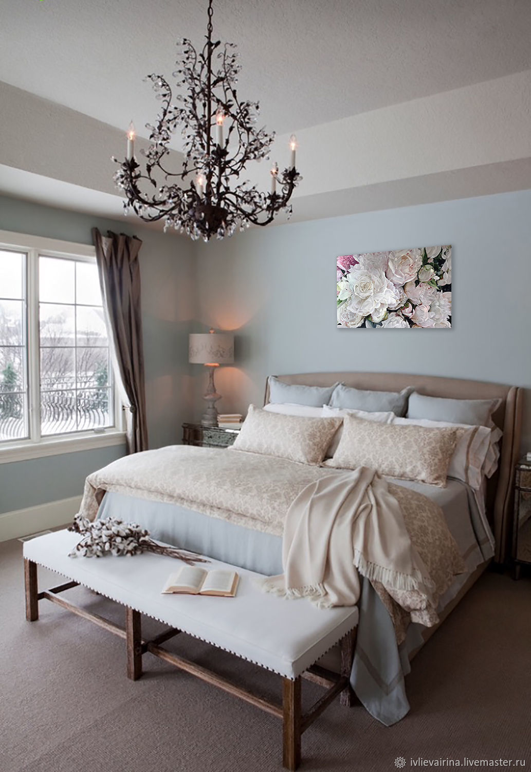 Картина маслом Пионы 60х90 см – заказать на Ярмарке Мастеров – GHQ2LRU ...