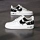 Кроссовки белые Nike Air Force 1 унисекс, кастом, ручная роспись, Кроссовки, Волжский,  Фото №1