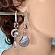 Серьги с друзой агата асимметрия. Серьги классические. Elena Moonlight Jewelry. Ярмарка Мастеров.  Фото №7