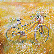 Картины и панно handmade. Livemaster - original item Sun bicycle. Handmade.
