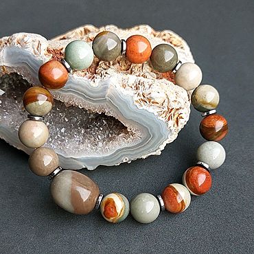 Украшения ручной работы. Ярмарка Мастеров - ручная работа Браслет из яшмы. Handmade.