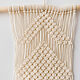 Панно макраме с геометрическим узором бежевого цвета. Панно макраме. Love.macrame.decor. Интернет-магазин Ярмарка Мастеров.  Фото №2
