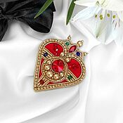 Украшения handmade. Livemaster - original item Red Brooch Space Heart Sailor Moon. Cosmic Heart Sailor Moon. Handmade.