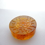 Landscape amber ring size 19,5 P-108