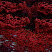 Аксессуары handmade. Livemaster - original item Red linen and cotton handkerchief 
