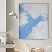 Картина небо с облаками в интерьер, Картины, Мытищи,  Фото №1