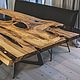 Столы обеденные из массива дерева и эпоксидной смолы. Столы. HOLY•WOOD - мебель из массива. Интернет-магазин Ярмарка Мастеров.  Фото №2