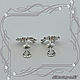 Earrings - ear-stud 'Comma - fan' 925 sterling silver, natural garnets. Earrings. MaksimJewelryStudio. My Livemaster. Фото №4