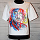 T-shirt with a pattern Salvador Dali Salvador Dali hand painted, T-shirts, St. Petersburg,  Фото №1