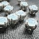 White opal/silver,  Шатоны ss12 (3мм), Preciosa , 10 шт, Кристаллы, Москва,  Фото №1