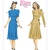 V1738 Выкройки винтажное платье пальто 1948 г. Vogue 1738